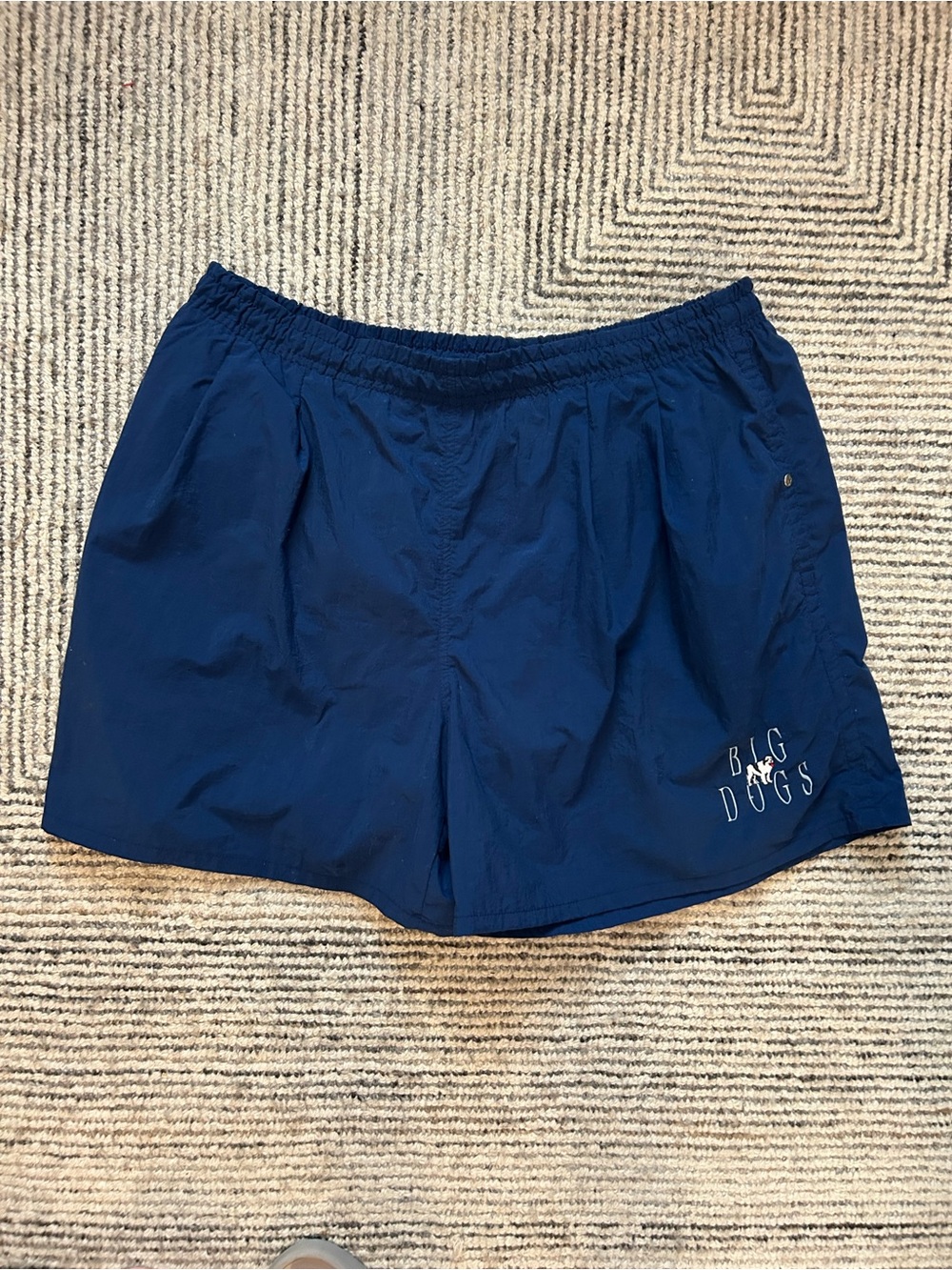 Big Dogs Blue Nylon Athletic Swim/Shorts Mens Size XL